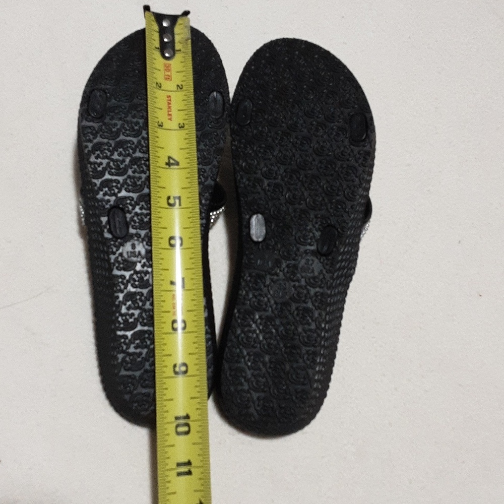Ella Black Sandals with Silver Straps SIZE 8. - Picture 8 of 9